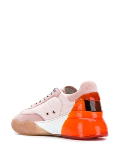 Shop Stella Mccartney Loop Lace-up Sneakers In K578 Pinks