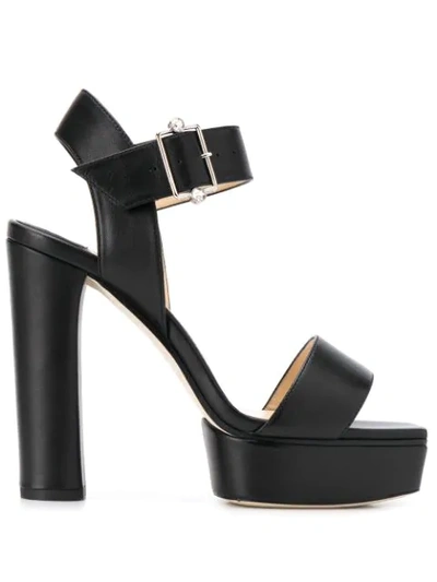 Shop Jimmy Choo Maie 125mm Platform Sandals In Black