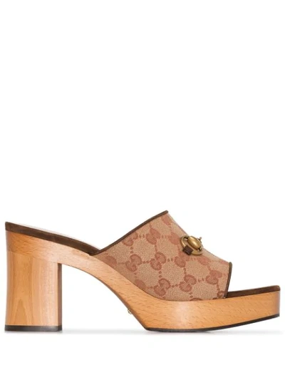 Shop Gucci Houdan 85mm Mules In Neutrals