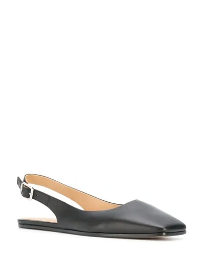 Shop Mm6 Maison Margiela Slingback Square Toe Pumps In Black