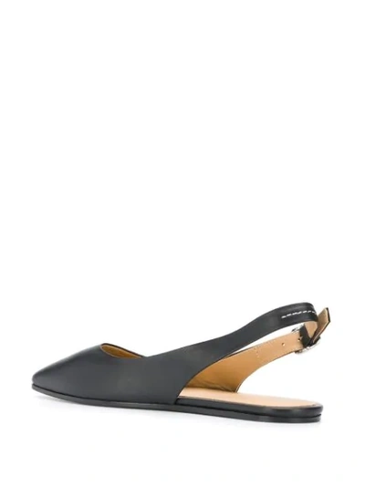 Shop Mm6 Maison Margiela Slingback Square Toe Pumps In Black