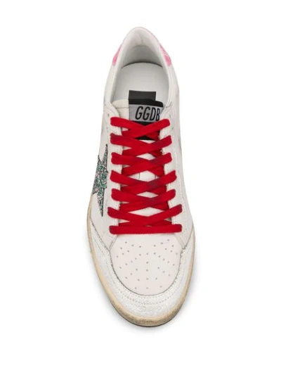 Shop Golden Goose Ball Star Low-top Sneakers In White