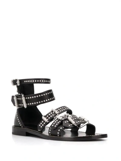 Shop Zadig & Voltaire Studded Strappy Sandals In Black