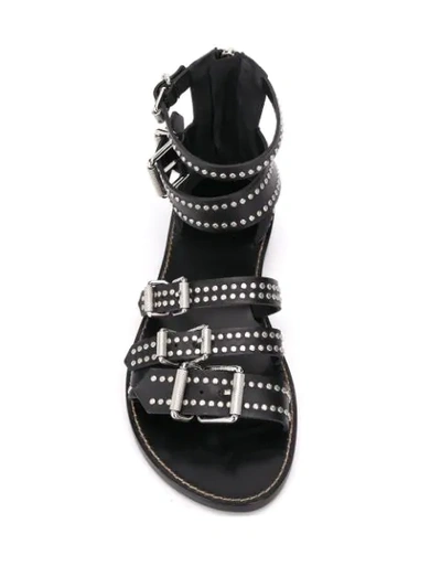 Shop Zadig & Voltaire Studded Strappy Sandals In Black