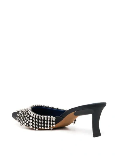 Shop Area Crystal-embellished Mules In Black