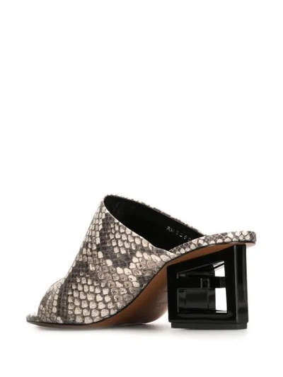 Shop Givenchy Triangle G-heel Mules In Neutrals