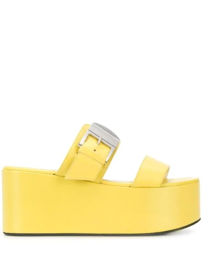 Shop Simon Miller High Platform Sandals In Yellow