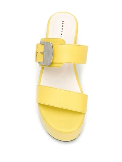 Shop Simon Miller High Platform Sandals In Yellow