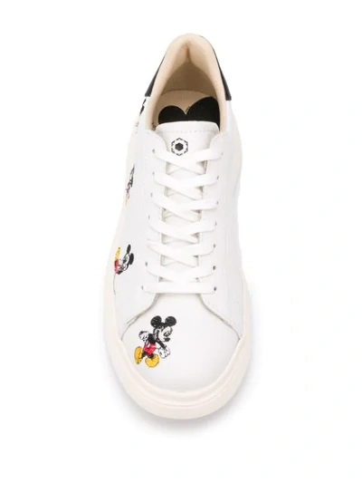 Shop Moa Master Of Arts Disney Mickey Mouse Embroidered Sneakers In White