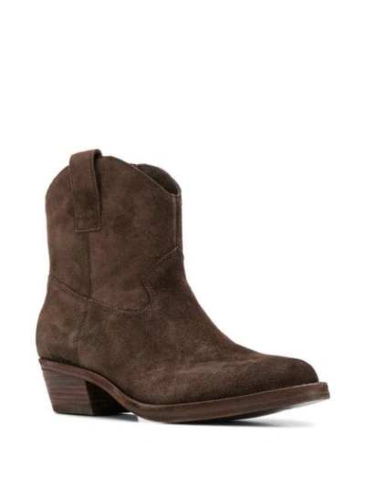 Shop Ash Pointed-toe Ankle Boots In Brown