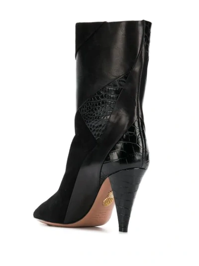Shop Aquazzura Calder Cone-heel Ankle Booties In Black