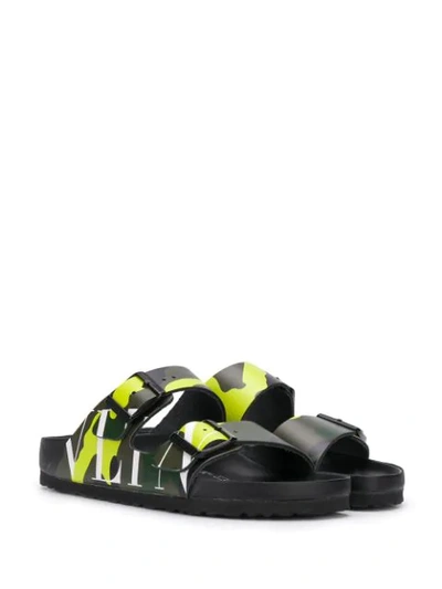 Shop Valentino X Birkenstock Vltn Slide Sandals In Green