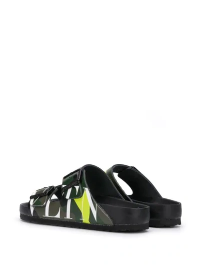 Shop Valentino X Birkenstock Vltn Slide Sandals In Green