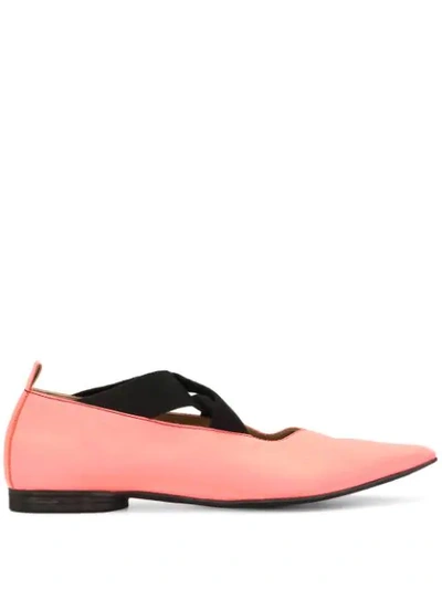Shop Uma Wang Pointed Toe Flats In Pink