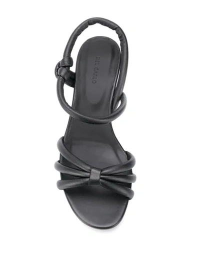 Shop Del Carlo Strappy Design Sandals In Black