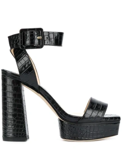 Shop Jimmy Choo Jax 115mm Platform Sandals In Black