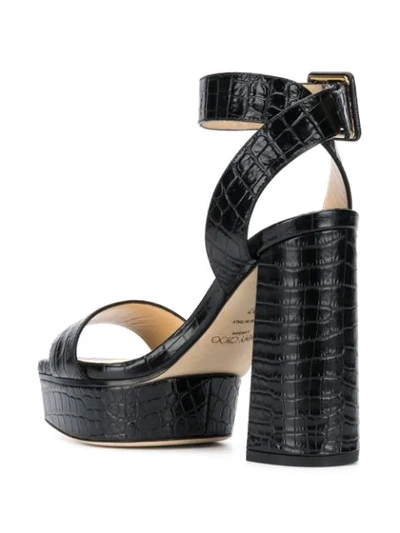 Shop Jimmy Choo Jax 115mm Platform Sandals In Black