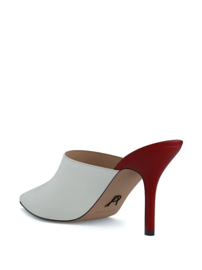 Shop Paul Andrew Certosa Pointed Mules In White