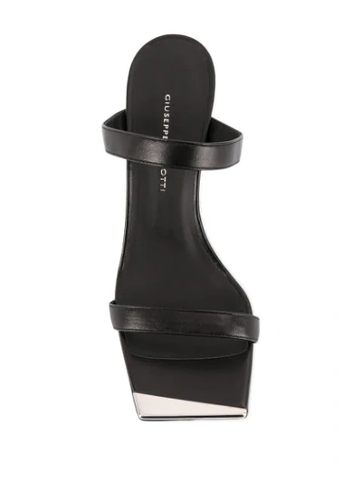 Shop Giuseppe Zanotti Double Strap Mules In Black