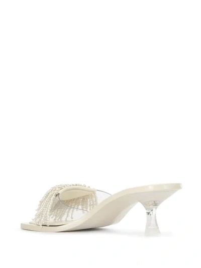 Cult Gaia Uma Crystal-embellished Pvc Mules In White