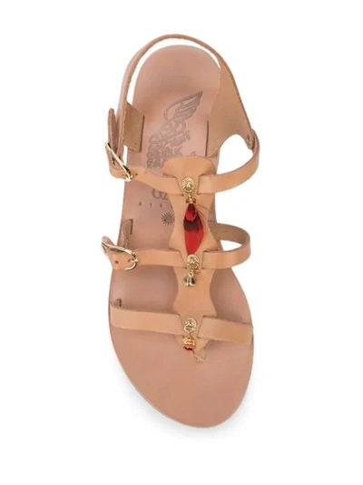 Shop Ancient Greek Sandals Grace Kelly Charm-embellished Sandals In Neutrals