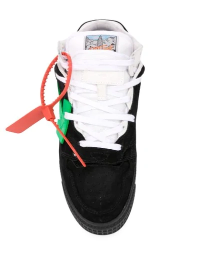 Shop Off-white Arrows Logo Mid-top Sneakers In Black