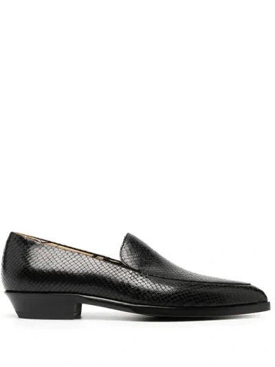 Shop Paul Smith Pointed Toe Loafers In Black