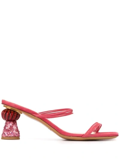 Shop Jacquemus Les Mules Vallena Sandals In Pink