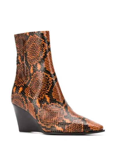 SNAKE PRINT BOOTS