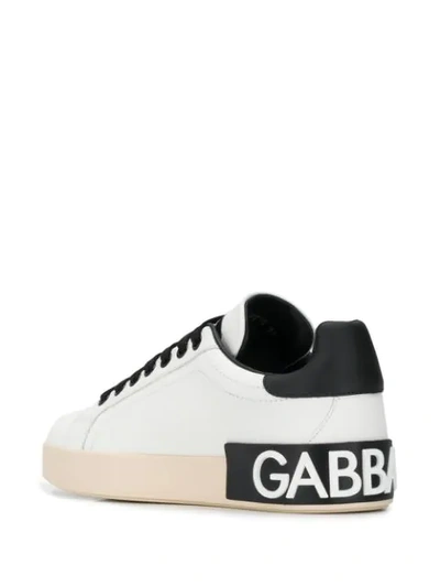 Shop Dolce & Gabbana Portofino Logo-print Sneakers In White