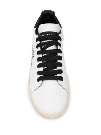 Shop Dolce & Gabbana Portofino Logo-print Sneakers In White