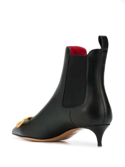 Shop Valentino Vlogo 40mm Ankle Boots In Black