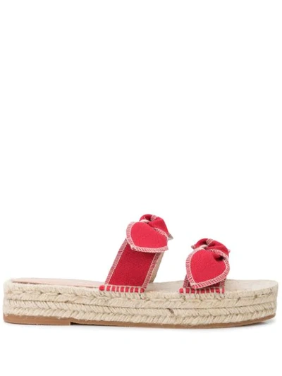 Shop Loeffler Randall Daisy Platform Sandals In Red