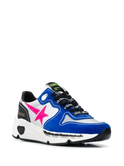 Shop Golden Goose Running Sole Low-top Sneakers In Blue