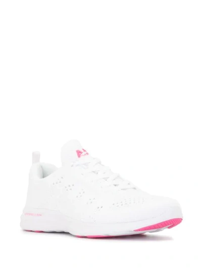 Shop Apl Athletic Propulsion Labs Knit Upper Low-top Sneakers In White