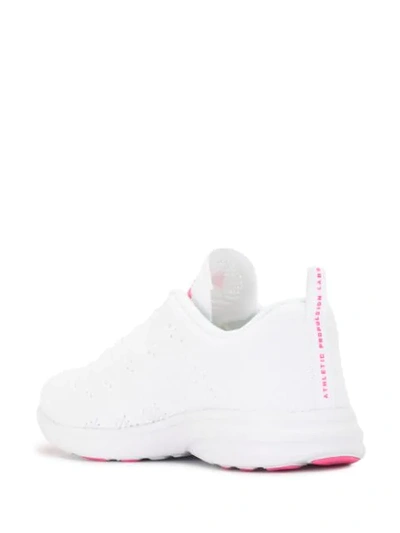 Shop Apl Athletic Propulsion Labs Knit Upper Low-top Sneakers In White