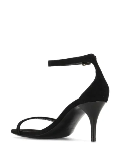 Shop Saint Laurent Amber Cone-heel Sandals In Black