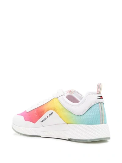 Tommy Hilfiger Logo Gradient-effect Sneakers In Pink