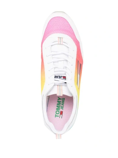 Tommy Hilfiger Logo Gradient-effect Sneakers In Pink