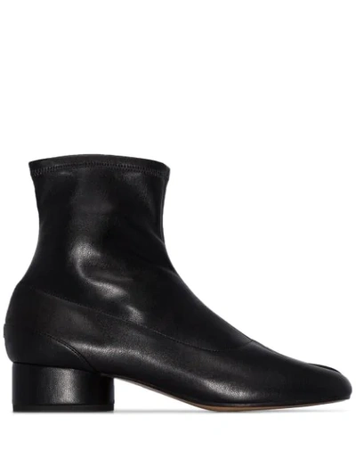 Shop Maison Margiela Tabi 30mm Ankle Boots In Black