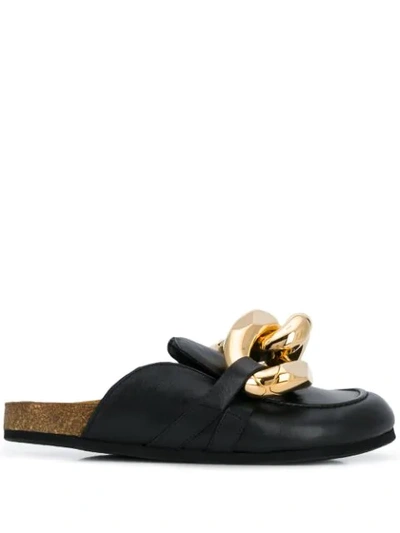 Shop Jw Anderson Chain Detail Mules In Black