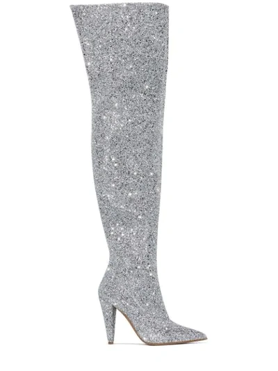 AMINA 100MM THIGH-HIGH BOOTS