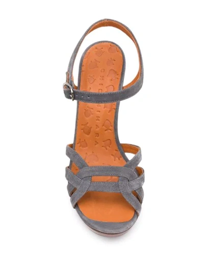 Shop Chie Mihara 90mm Open Toe Sandals In Grey