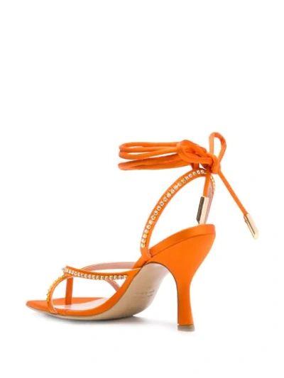 Shop Gia Couture Hayley Open-toe Sandals In Orange