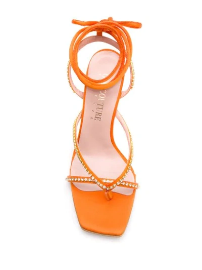 Shop Gia Couture Hayley Open-toe Sandals In Orange