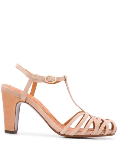 Shop Chie Mihara 90mm Cut Out Sandals In Neutrals