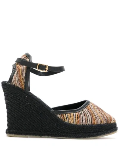 Shop Amir Slama X Cervera Printed Espadrilles In Black