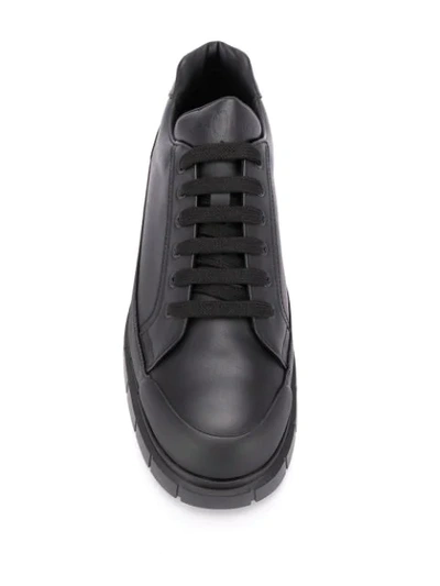 Shop Car Shoe Low Lace-up Sneakers In Black