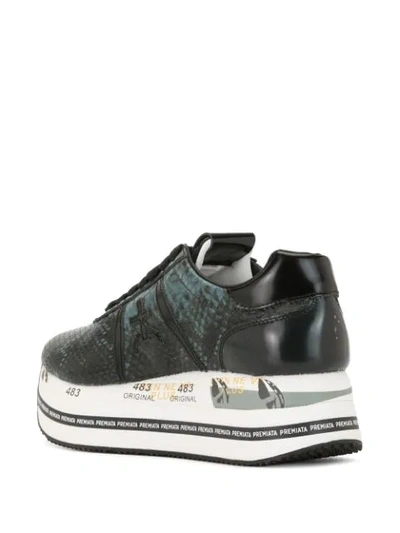 Shop Premiata Beth Platform Sneakers In Blue