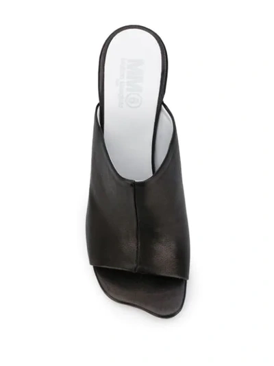 Shop Mm6 Maison Margiela Chunky Heel Sandals In Black